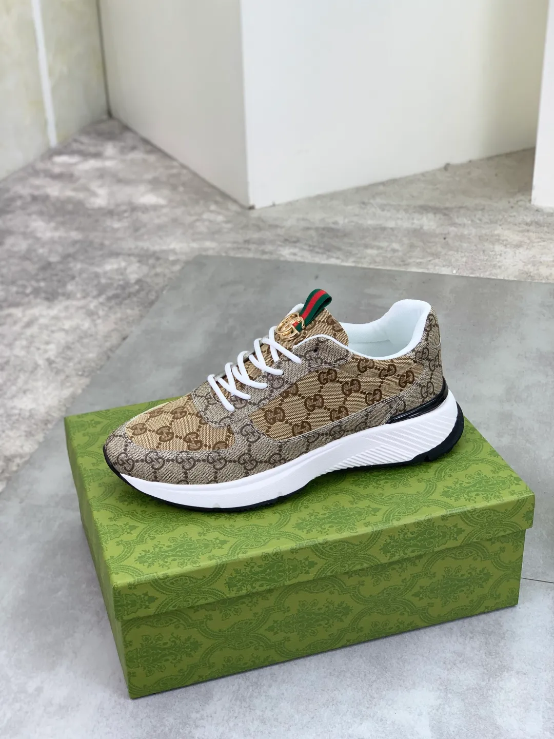 Men's men's shoes 💰P460💰[New model] (GUCCI) official website's latest 🎁🎁casual and fashionable men's shoes👟, hot style 💥 style is simple and elegant, exclusive for trendy men. Unique official website's latest brand double G element Elements 👑 Original Gucci decoration, fashionable and generous, fabric original calfskin ✅ fully imported first-layer pigskin lining, official website designated wear-resistant, lightweight original rubber casual outsole, classic model taken in real life 🎬38-44 (45 customized) 2️⃣ colors available